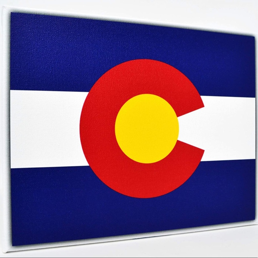 Colorado Flag Wall Decor - 8x10 Decorative Canvas